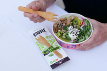 Charger l'image dans la galerie, Coffret Nomade 6 Couverts : 3 Fourchettes Nature 3 Fourchettes Herbes de Provence - Bio